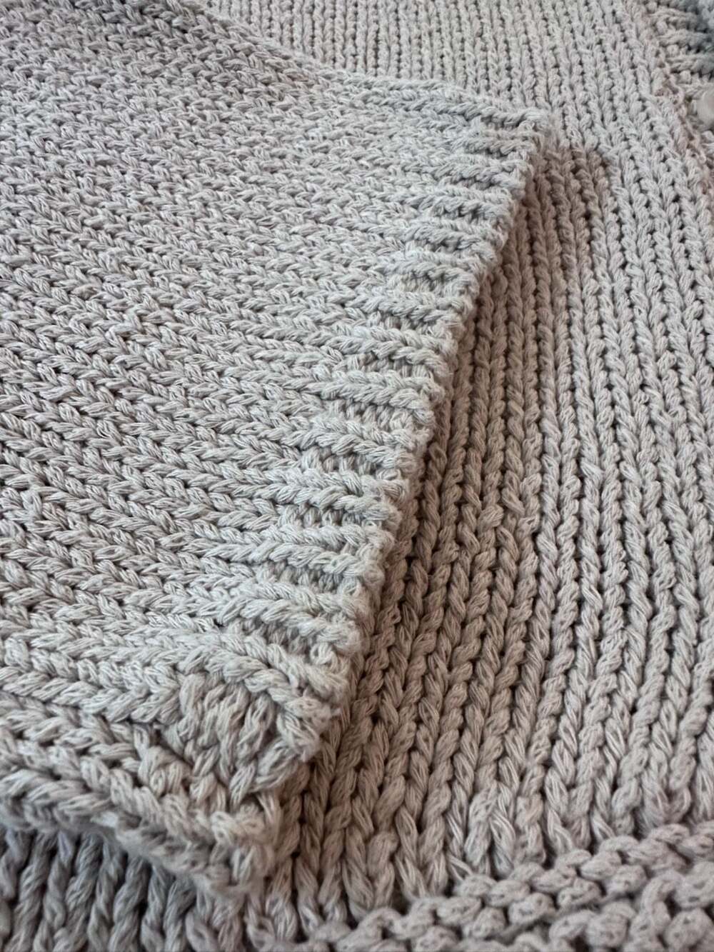 Zara Basic Knit (S) Cardigan in Sand with Button-Down Detail - Picture 4 of 4